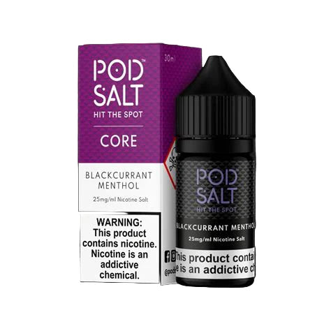 Blackcurrent Menthol - Pod Salt Core | 30ML Vape Juice | 25MG,50MG