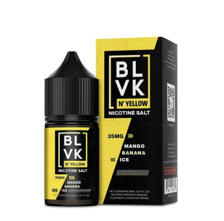 BLVK & Yellow Nic Salt - Mango Banana Ice - INDIAN VAPE GARAGE