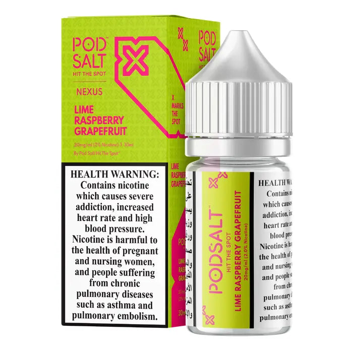 Lime Raspberry Grapefruit - Pod Salt Nexus | 30ML Vape Juice | 20MG, 50MG