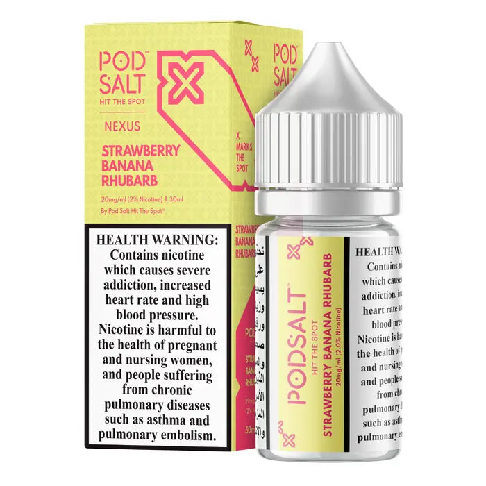 Strawberry Banana Rhubarb - Pod Salt Nexus | 30ML Vape Juice | 20MG, 25MG, 50MG